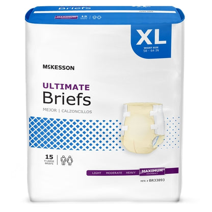 McKesson Incontinence Brief Adult X-Large Unisex Heavy Absorbency