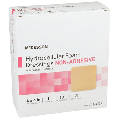 McKesson Foam Dressing 4 X 4 Inch Without Border