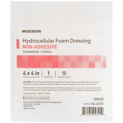 McKesson Foam Dressing 4 X 4 Inch Without Border