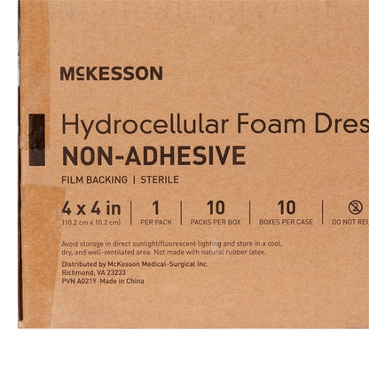 McKesson Foam Dressing 4 X 4 Inch Without Border