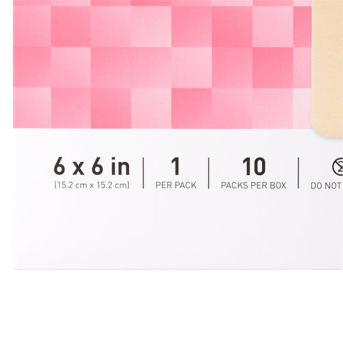 McKesson Foam Dressing 6 X 6 Inch Without Border Film Backing