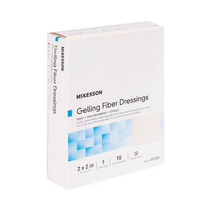 McKesson Gelling Fiber Wound Dressing 2 X 2 Inch Square Sterile