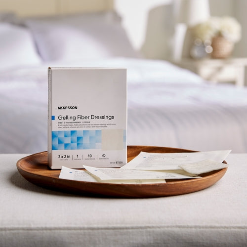 McKesson Gelling Fiber Wound Dressing 2 X 2 Inch Square Sterile