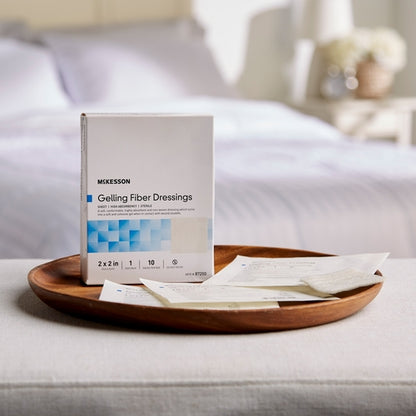 McKesson Gelling Fiber Wound Dressing 2 X 2 Inch Square Sterile