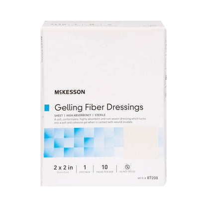 McKesson Gelling Fiber Wound Dressing 2 X 2 Inch Square Sterile