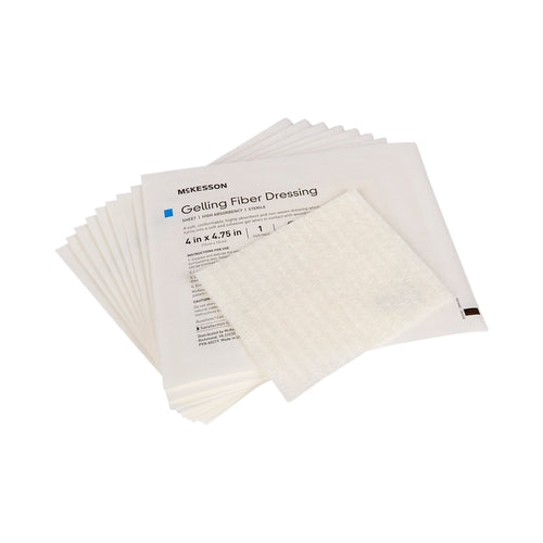 McKesson Gelling Fiber Wound Dressing 4 X 4-3/4 Inch Sterile