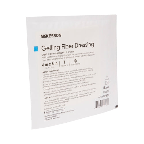 McKesson Gelling Fiber Wound Dressing 6 X 6 Inch