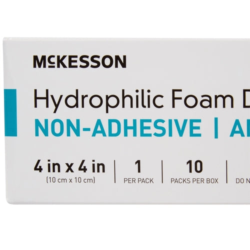 McKesson Antibacterial Foam Dressing 4 X 4 Inch Without Border