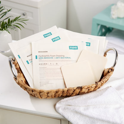 McKesson Antibacterial Foam Dressing 4 X 4 Inch