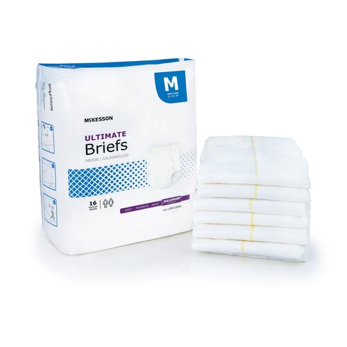 McKesson Incontinence Brief Adult Medium Unisex Disposable