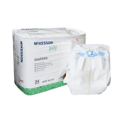 McKesson Unisex Baby Diaper Size 2 Disposable Heavy Absorbency