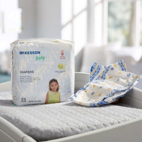 McKesson Unisex Baby Diaper Size 6 Disposable Heavy Absorbency
