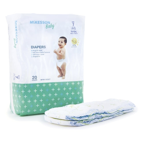 McKesson Unisex Baby Diaper Size 7 Disposable Heavy Absorbency