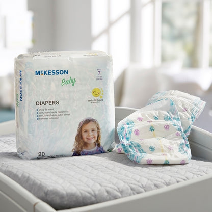 McKesson Unisex Baby Diaper Size 7 Disposable Heavy Absorbency