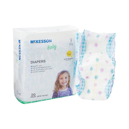 McKesson Unisex Baby Diaper Size 7 Disposable Heavy Absorbency