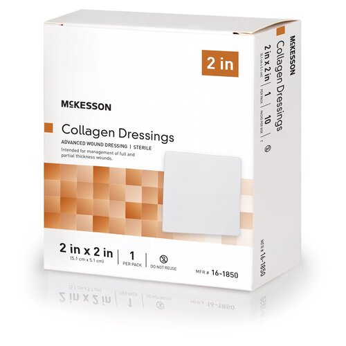 McKesson Collagen Dressing 2 X 2 Inch Square Sterile