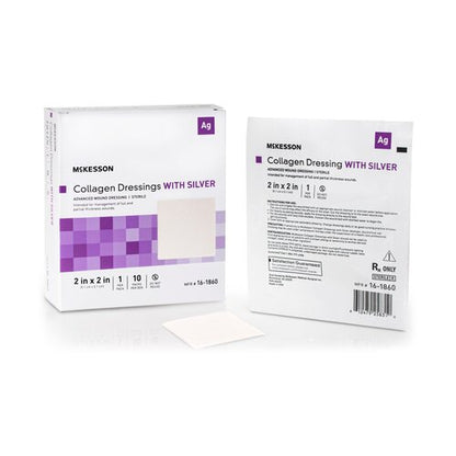 McKesson Silver Collagen Dressing 2 X 2 Inch Square Sterile
