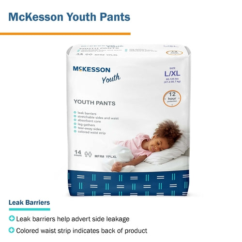 McKesson Unisex Youth Absorbent Underwear Large / X-Large
