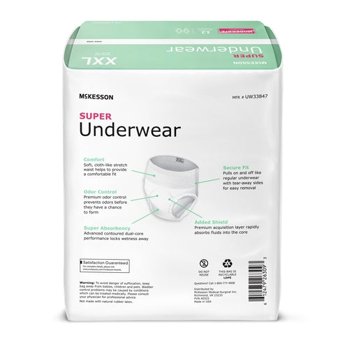 McKesson Absorbent Underwear Pull On Adult 2X-Large Unisex