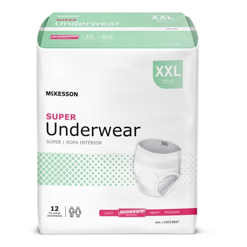 McKesson Absorbent Underwear Pull On Adult 2X-Large Unisex