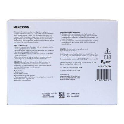 McKesson Silver Wound Gel NonSterile