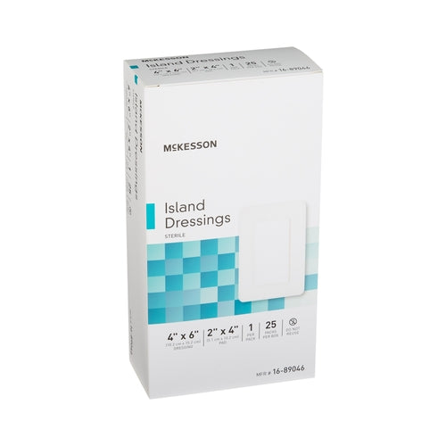 McKesson Island Dressing 4 X 6 Inch Rectangle Sterile