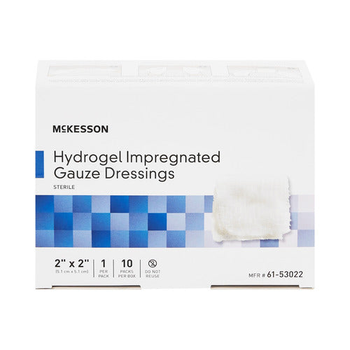 McKesson Hydrogel Wound Dressing Impregnated 2 X 2 Inch Sterile