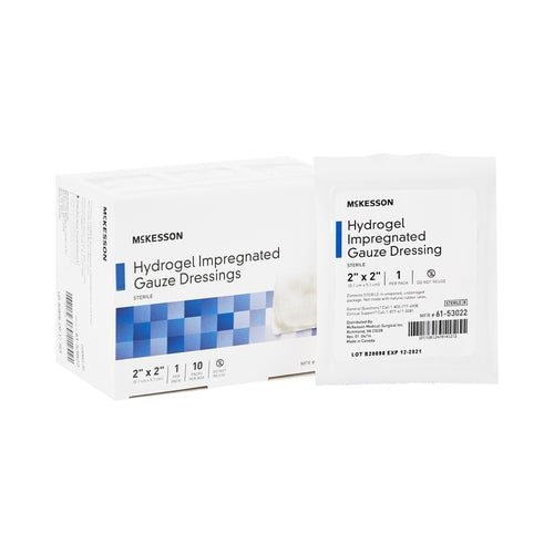 McKesson Hydrogel Wound Dressing Impregnated 2 X 2 Inch Sterile