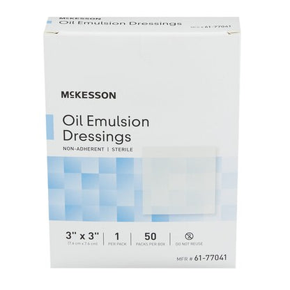 McKesson Oil Emulsion Impregnated Dressing Square 3 X 3 Inch