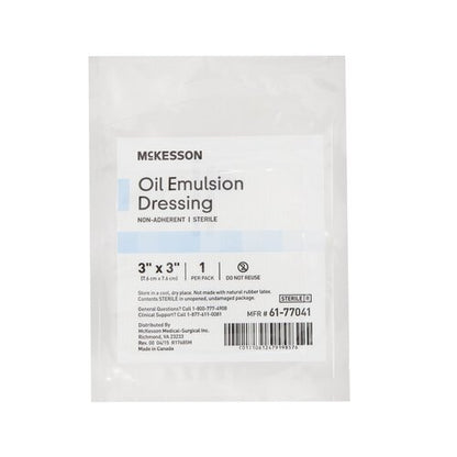 McKesson Oil Emulsion Impregnated Dressing Square 3 X 3 Inch