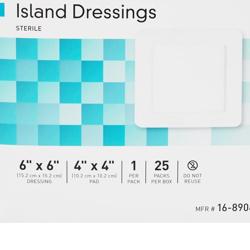 McKesson Island Dressing Square Sterile 6 X 6 Inch