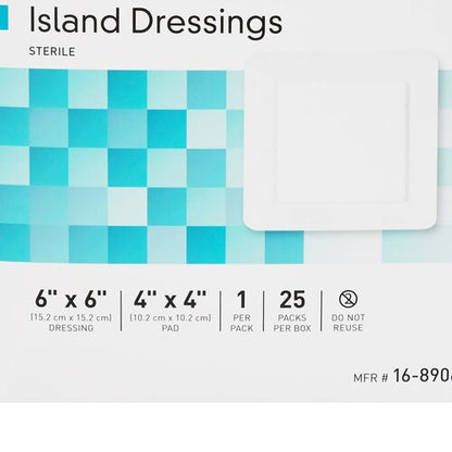 McKesson Island Dressing Square Sterile 6 X 6 Inch