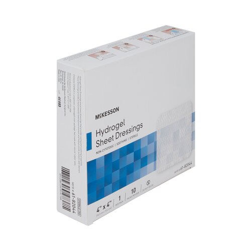 McKesson Hydrogel Wound Dressing Sheet 4 X 4 Inch Sterile