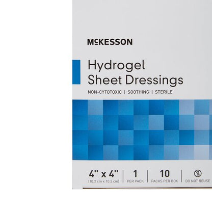 McKesson Hydrogel Wound Dressing Sheet 4 X 4 Inch Sterile