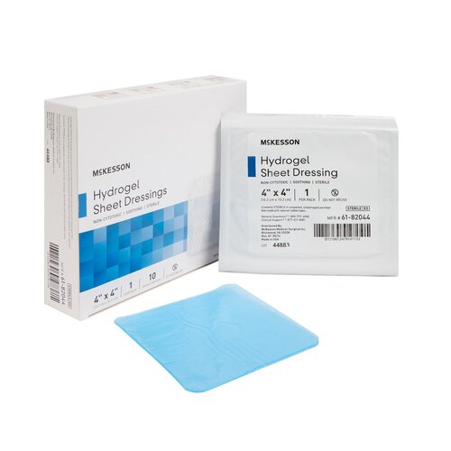 McKesson Hydrogel Wound Dressing Sheet 4 X 4 Inch Sterile