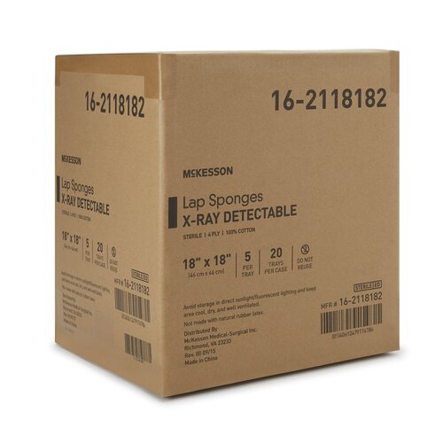 McKesson Surgical Laparotomy Sponge 18 X 18 Inch