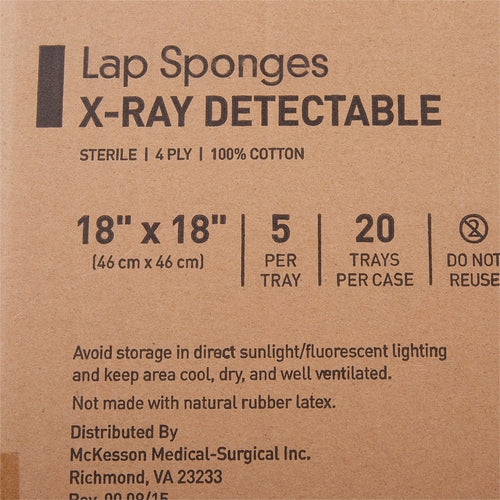 McKesson Surgical Laparotomy Sponge 18 X 18 Inch