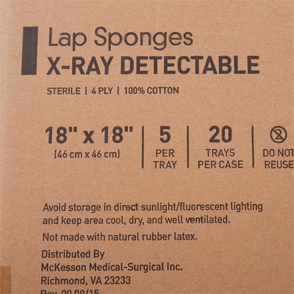 McKesson Surgical Laparotomy Sponge 18 X 18 Inch