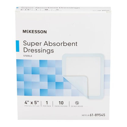 McKesson Super Absorbent Dressing 4 X 5 Inch