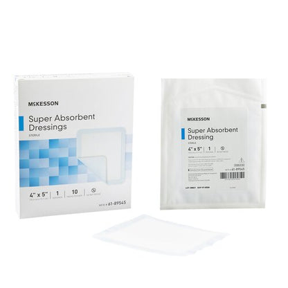 McKesson Super Absorbent Dressing 4 X 5 Inch