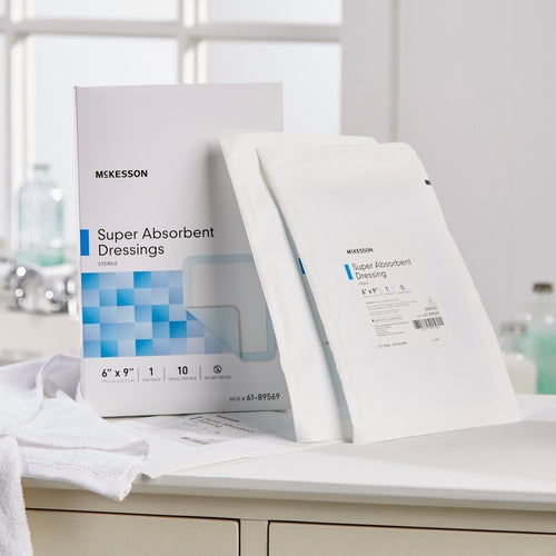 McKesson Super Absorbent Dressing 6 X 9 Inch Rectangle