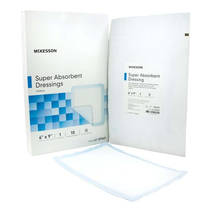 McKesson Super Absorbent Dressing 6 X 9 Inch Rectangle