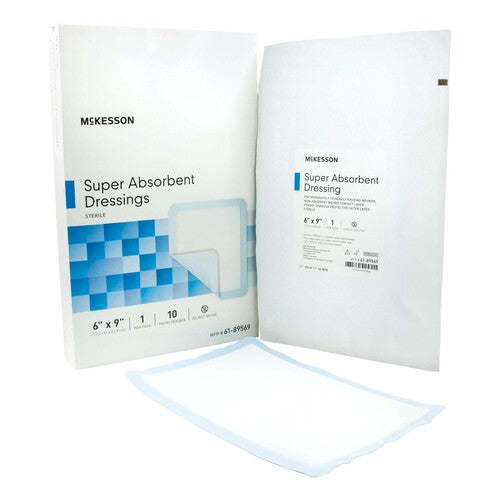 McKesson Super Absorbent Dressing 6 X 9 Inch Rectangle