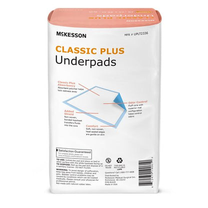 McKesson Disposable Underpad Classic Plus 23 X 36 Inch