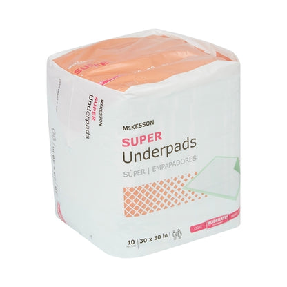 McKesson Disposable Underpad McKesson Super 30 X 30 Inch