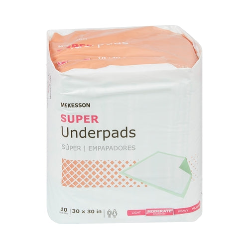 McKesson Disposable Underpad McKesson Super 30 X 30 Inch
