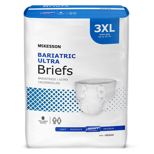 McKesson Incontinence Brief Ultra Bariatric - Adult 3X-Large Unisex