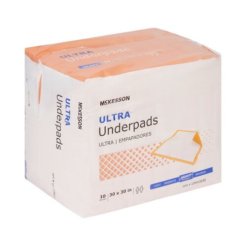 McKesson Disposable Underpad Ultra 30 X 30 Inch