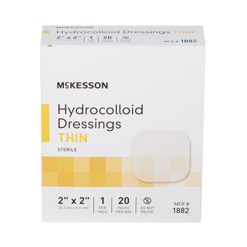 McKesson Thin Hydrocolloid Dressing Film Backing 2 X 2 Inch