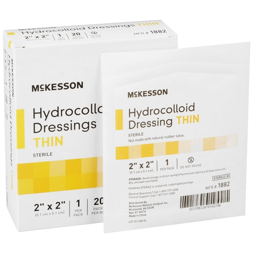 McKesson Thin Hydrocolloid Dressing Film Backing 2 X 2 Inch